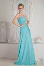 Noble Strapless Coloured Diamond Light Blue Princess Prom Dress