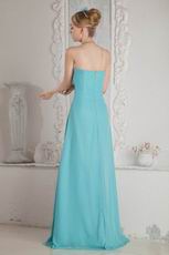 Noble Strapless Coloured Diamond Light Blue Princess Prom Dress