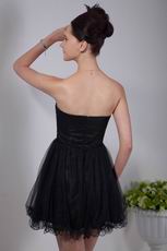 Noble Sweetheart Black Net Sweet 16 Dresses With Beading