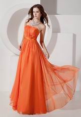 Sun Orange Chiffon Designer Bridesmaid Dresses 2014