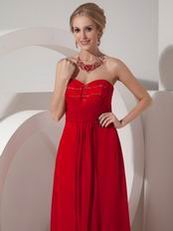 Wine Red Top Floor Length Bridesmaid Dress In New Jersy