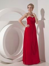 Wine Red Top Floor Length Bridesmaid Dress In New Jersy