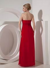 Wine Red Top Floor Length Bridesmaid Dress In New Jersy