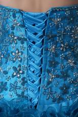 Ruffles Ball Gown Blue The Quinceanera Dress For Winter Party