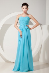 Aqua Blue Vintage Cheap Long Bridesmaid Dress For Junior Girl lovely