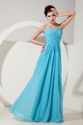 Aqua Blue Vintage Cheap Long Bridesmaid Dress For Junior Girl lovely