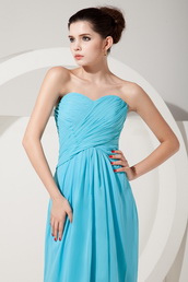 Aqua Blue Vintage Cheap Long Bridesmaid Dress For Junior Girl lovely