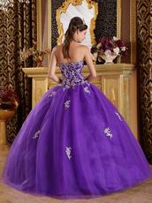 Appliqued Top Designer Floor Length Ball Dress To Quinceanera