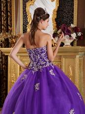 Appliqued Top Designer Floor Length Ball Dress To Quinceanera