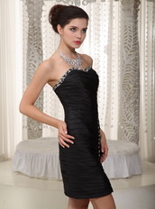 Black Column Mini-length Prom Dress Stores Buy 2014 Unique