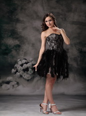 Black Sweetheart Cocktail Dress Made By Lace And Feather Unique