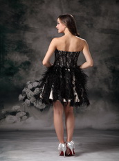 Black Sweetheart Cocktail Dress Made By Lace And Feather Unique