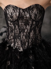 Black Sweetheart Cocktail Dress Made By Lace And Feather Unique