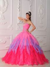 Pretty Gradient Fading Color Skirt Quinceanera Dress 2014