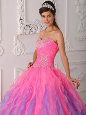 Pretty Gradient Fading Color Skirt Quinceanera Dress 2014