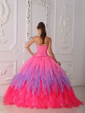 Pretty Gradient Fading Color Skirt Quinceanera Dress 2014