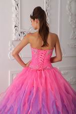 Pretty Gradient Fading Color Skirt Quinceanera Dress 2014