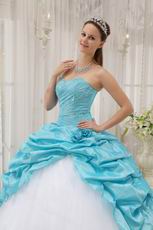 Aqua Floor Length Skirt Allure Quinceanera Dress For Teenagers