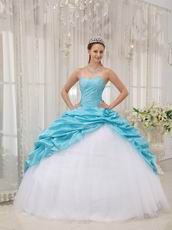 Aqua Floor Length Skirt Allure Quinceanera Dress For Teenagers