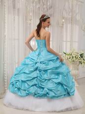 Aqua Floor Length Skirt Allure Quinceanera Dress For Teenagers