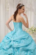 Aqua Floor Length Skirt Allure Quinceanera Dress For Teenagers