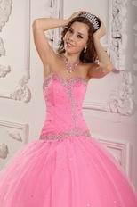 Lovely Sweetheart Pink Ball Gown Skirt Quinceanera Dress