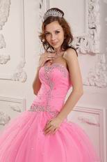 Lovely Sweetheart Pink Ball Gown Skirt Quinceanera Dress