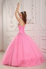 Lovely Sweetheart Pink Ball Gown Skirt Quinceanera Dress