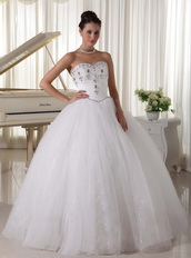 Basque Waist Rhinestones Decorate For Top Seller Wedding Dress Low Price