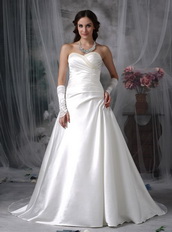 Perfect Sweetheart A-line Stain Wedding Dress Ivory Low Price