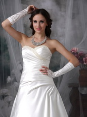 Perfect Sweetheart A-line Stain Wedding Dress Ivory Low Price