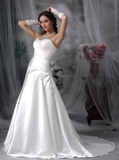 Perfect Sweetheart A-line Stain Wedding Dress Ivory Low Price