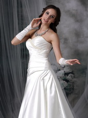 Perfect Sweetheart A-line Stain Wedding Dress Ivory Low Price