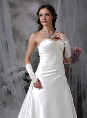 Perfect Sweetheart A-line Stain Wedding Dress Ivory Low Price