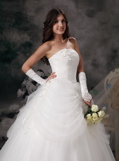 Remarkable Strapless Custom Tailoring Wedding Dress Women Low Price