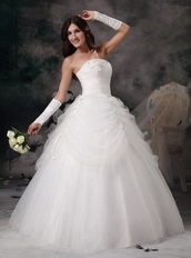 Remarkable Strapless Custom Tailoring Wedding Dress Women Low Price