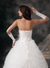 Remarkable Strapless Custom Tailoring Wedding Dress Women Low Price