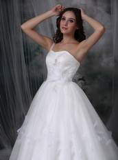 One Shoulder Watteau Train Maternity Wedding Dress By Net Low Price