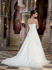 One Shoulder A-line Floor Length Wedding Dress For Bride Wear Low Price