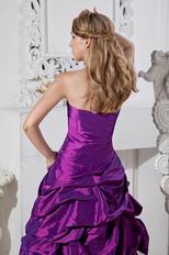 Best Seller Beaded Asymmetrical Purple Evening Gown Dress