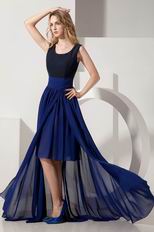 Square High Low Black And Royal Blue Evening Dress Sale