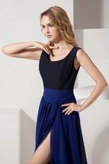 Square High Low Black And Royal Blue Evening Dress Sale