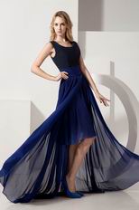 Square High Low Black And Royal Blue Evening Dress Sale