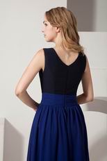 Square High Low Black And Royal Blue Evening Dress Sale