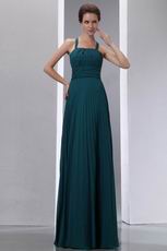 Decent Straps Floor Length Strong Blue Bridal Mother Dress