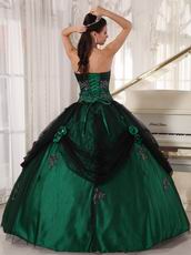 Puffy Floor-length Dark Green Quinceanera Dress 2014