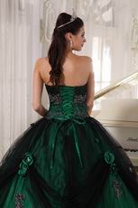 Puffy Floor-length Dark Green Quinceanera Dress 2014