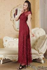 Featured 2014 Jewel Floor Length Skirt Burgundy Prom Dress New