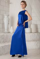 Backless Ankle-length Backless Royal Blue Formal Prom Dress