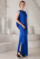 Backless Ankle-length Backless Royal Blue Formal Prom Dress